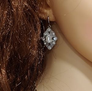 Art Deco statement drop earrings